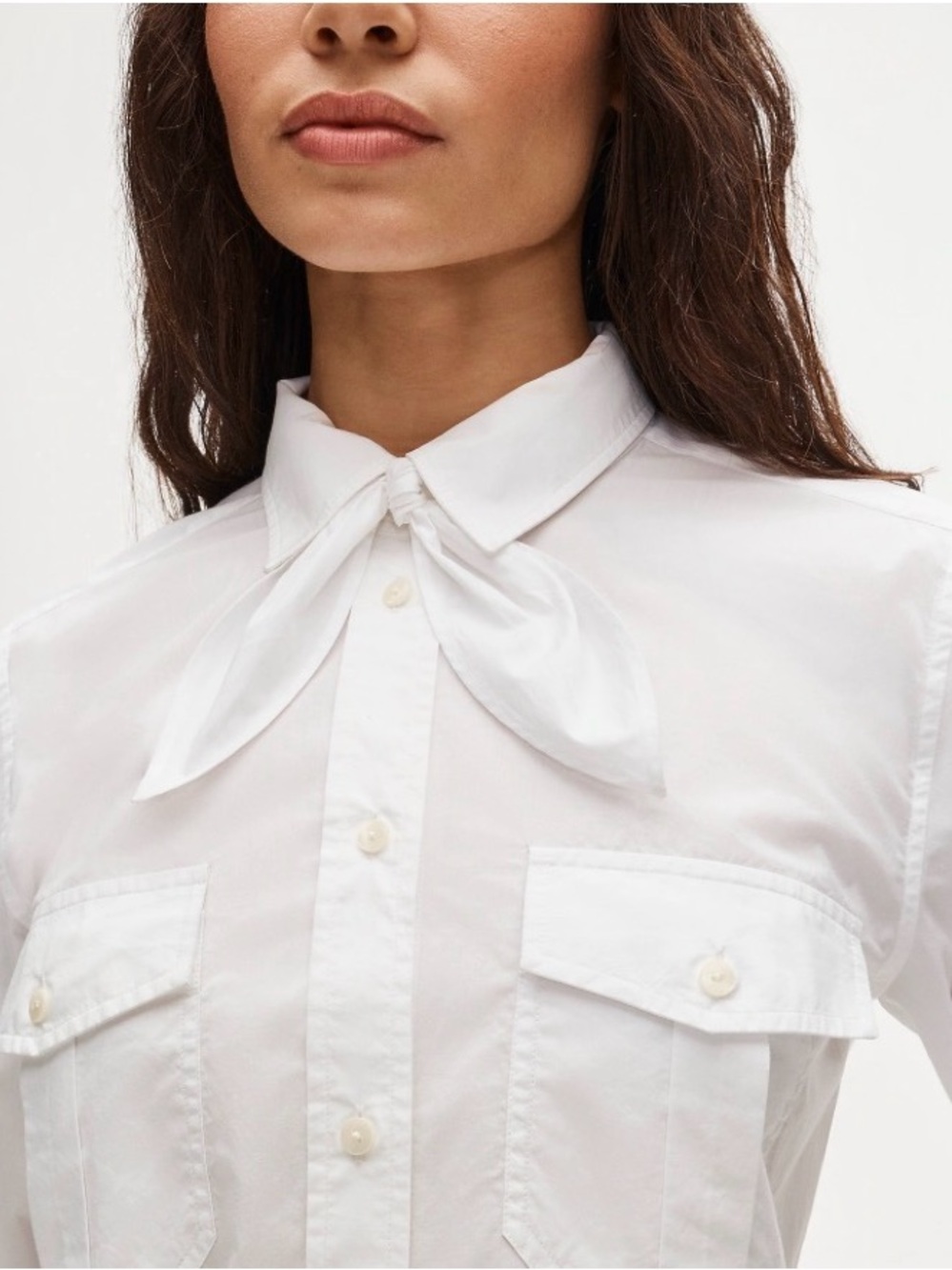 NWT J Crew Jules classic-fit tie-neck shirt